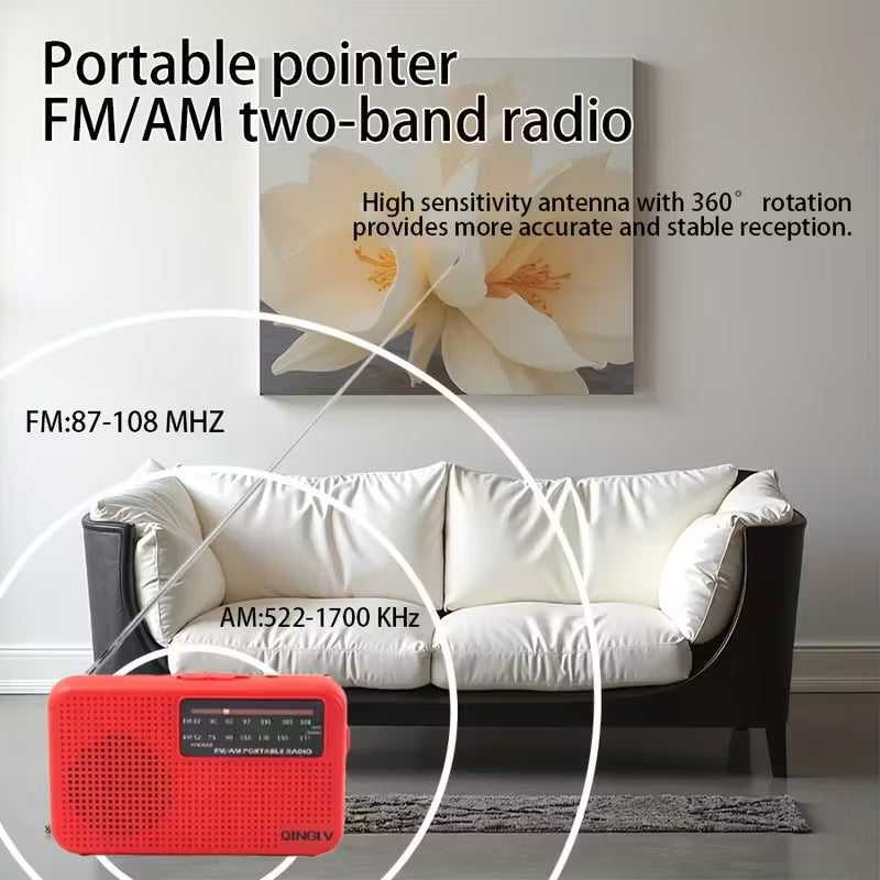 Lightweight battery powered camping radio for hiking and outdoor activitieS
