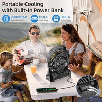 Battery Powered Outdoor Fan for Camping Travel and Fishing