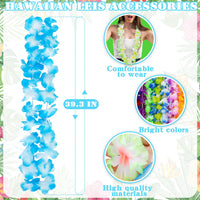Beach Party Hawaiian Flower Necklaces For Kids And Adults