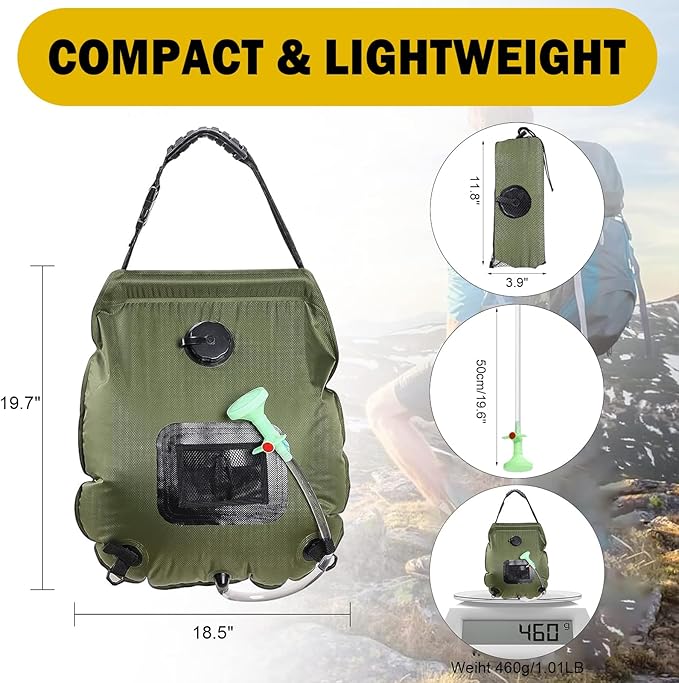 Portable shower for beach swimming and outdoor activities