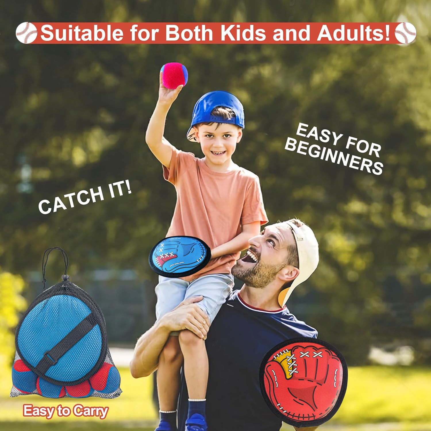 Beach and yard catch game for kids fun