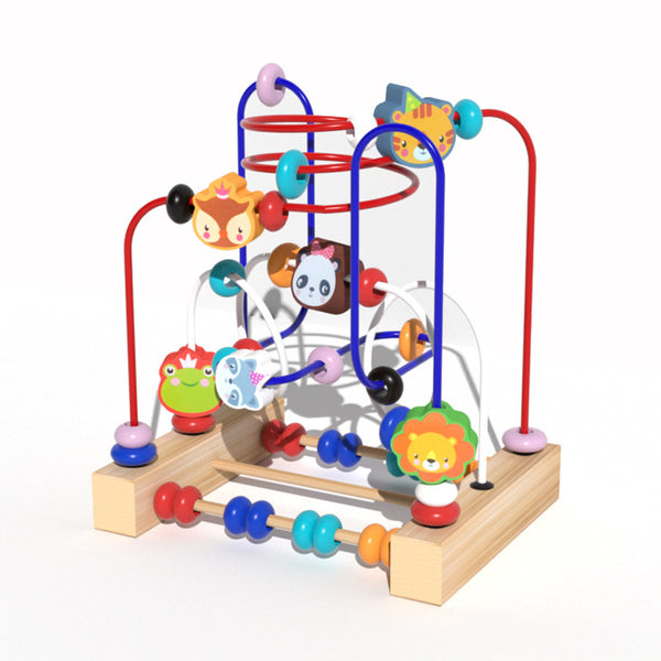 Beaded Building Blocks Baby Toy Educational Montessori Learning for 0-1 Year Old Toddlers