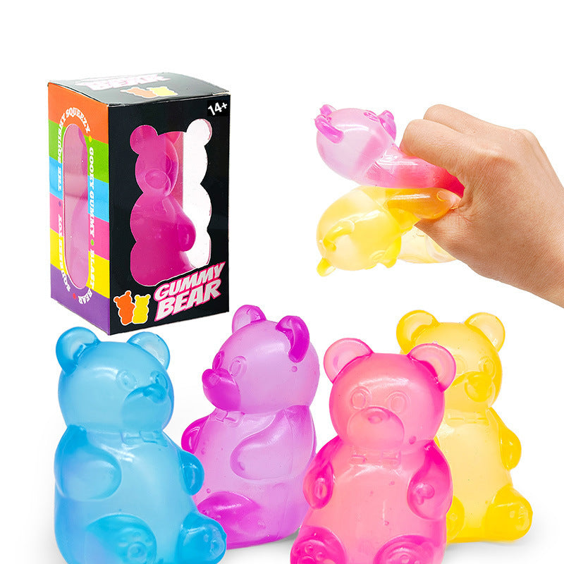 Bear squishy stress relief toy with soft maltose texture