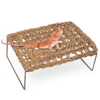 Bearded Dragon Hammock with Metal Legs, Perfect Basking Platform for Reptiles