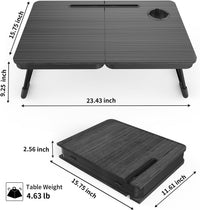 bed table laptop desk large surface comfortable workspace