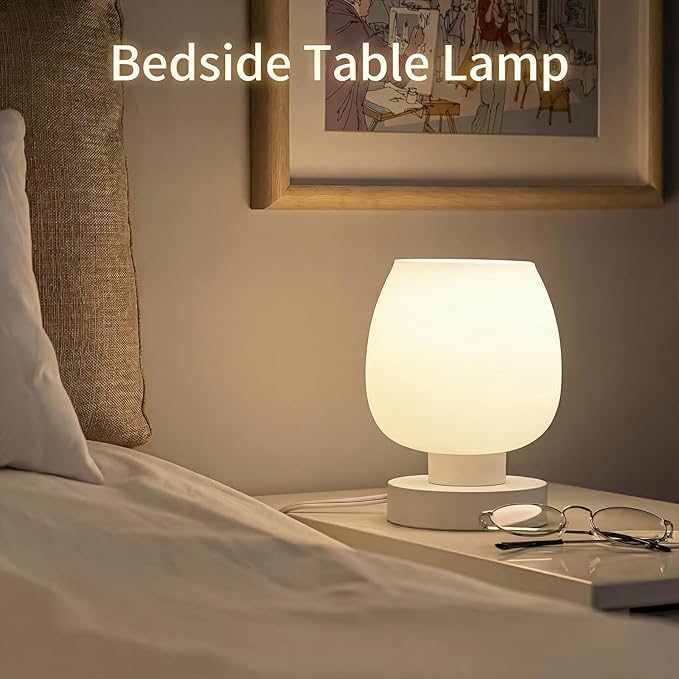 LED bedside lamp connected via USB power for home use