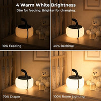 Portable bedside night lamp for bedroom and travel