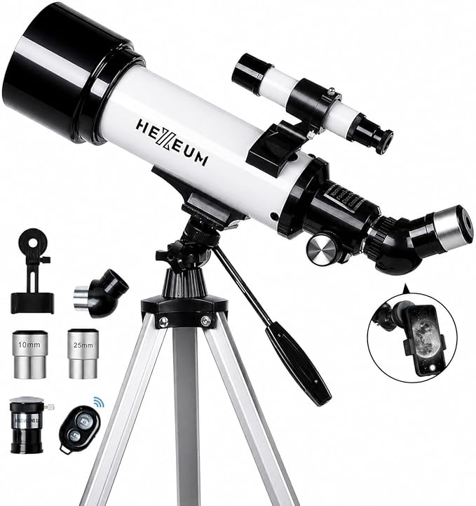 Beginner astronomy telescope with AZ mount for moon viewing