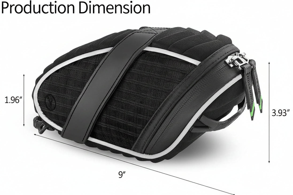 Bicycle under seat storage bag with durable design for everyday cycling