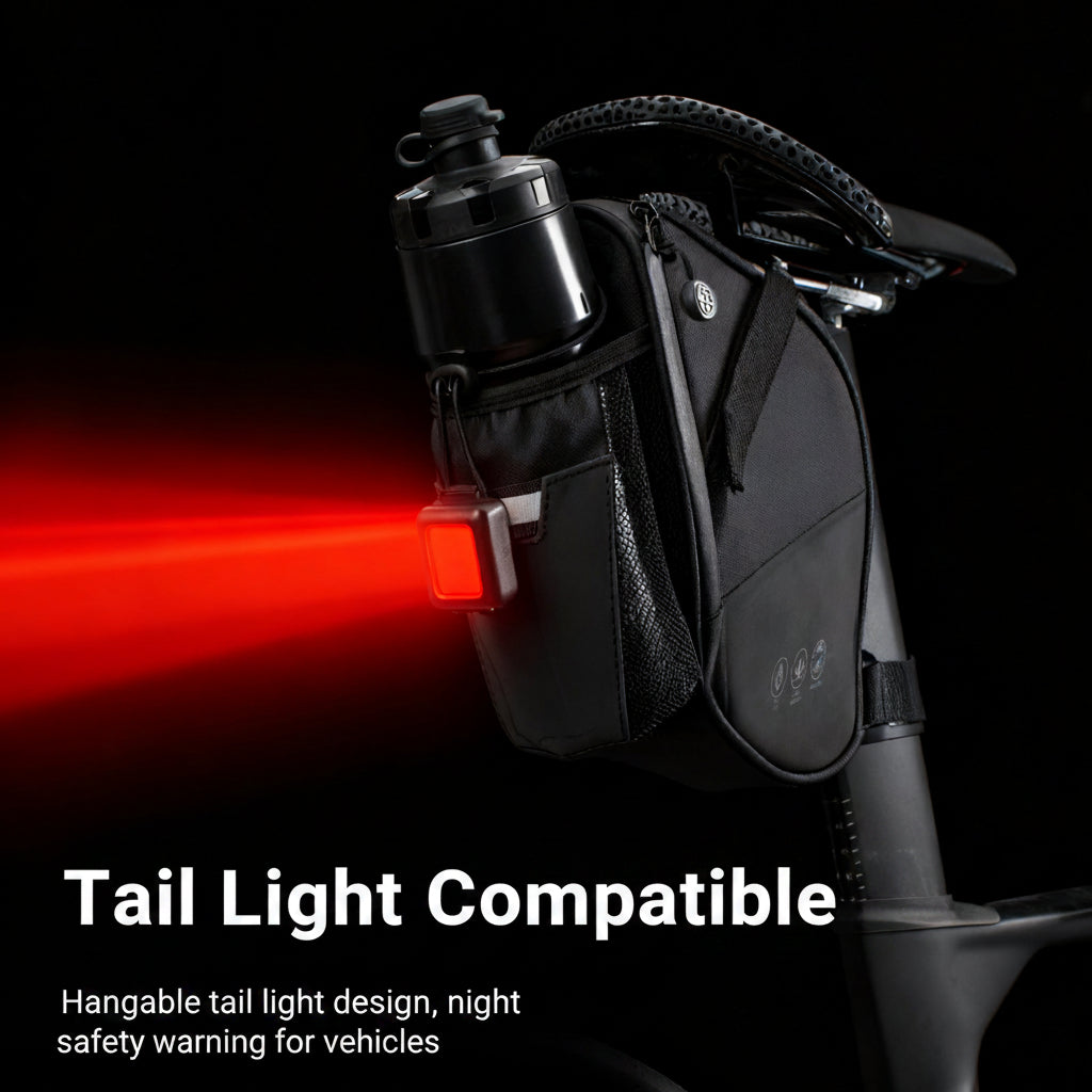 Bicycle bag with water bottle holder