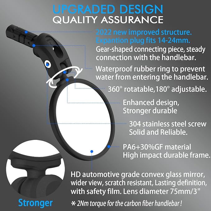 Easy Installation of Bike Bar End Mirror on Handlebar