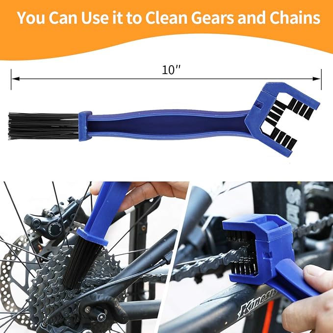 Frame and Wheel Brushes for Easy Cleaning of Larger Bike Parts