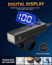 Bicycle light with 4 lighting modes for different riding conditions