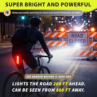 Complete Bike Light Set with Bicycle Bell, Front Headlight, and Taillight