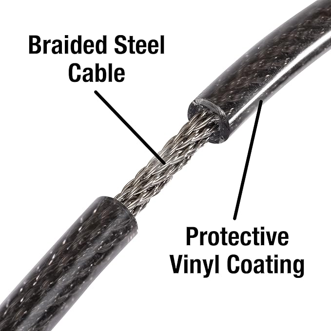 Bike lock with 5ft cable and combination system for maximum security