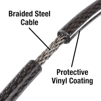 Bike lock with 5ft cable and combination system for maximum security