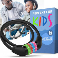 Bicycle cable lock with 5-digit adjustable combination for kids