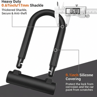 Bicycle lock with 5ft steel cable for securing wheels and frame