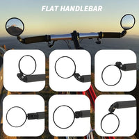 Close-up of the Bike Bar End Mirror Showing the HD Convex Glass Lens for Clear View