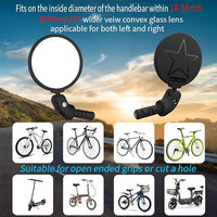 High-Definition Bicycle Rearview Mirror for Clear and Wide Rearview