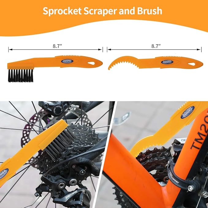 Spoke Brushes for Cleaning Tight Spaces Between Bike Spokes