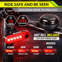 Rearview of USB Rechargeable Taillight for Bicycle – Water-Resistant and Bright
