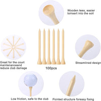 Biodegradable golf tees made from bamboo for sustainable golf practice