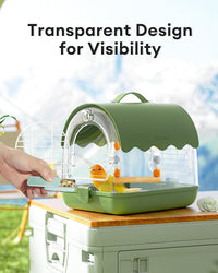 Bird backpack featuring an adjustable shade cover