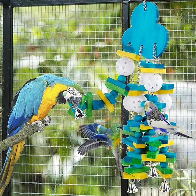 Bell-style bird cage activity accessory