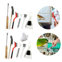 Bird Cage Cleaner Tool Kit with Stainless Steel Brushes for Regular Cleaning