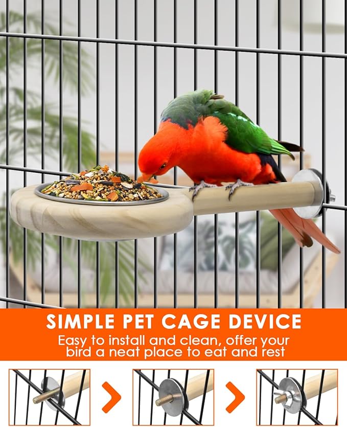 Bird Cage Food Cup Perch for Small Birds Feeding and Resting
Image Name: small-bird-perch-feeder.jpg