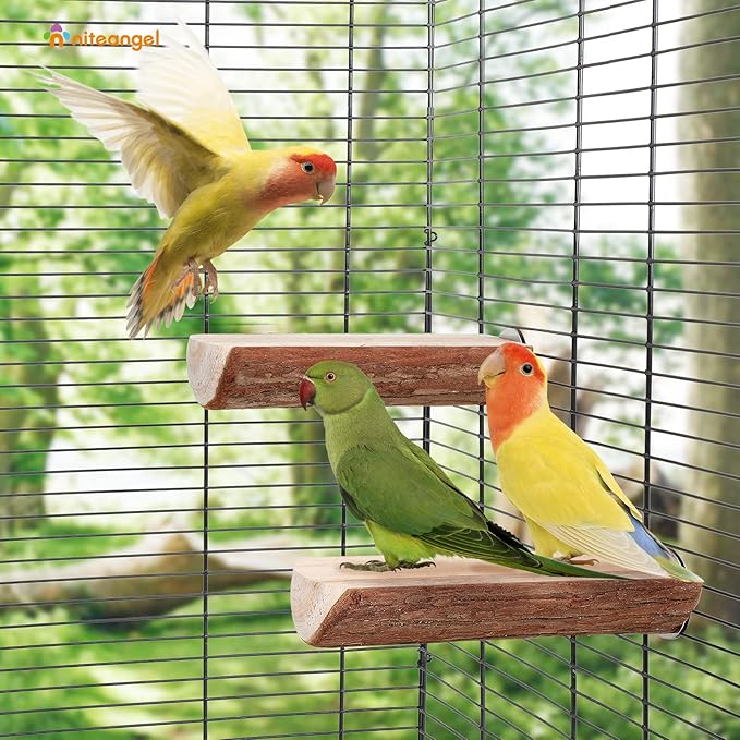 bird cage platform perch wooden resting stand for small birds