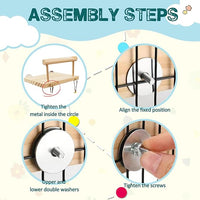 Bird Cage Play Gym Set Platform Swing Ladder and Climbing Toys