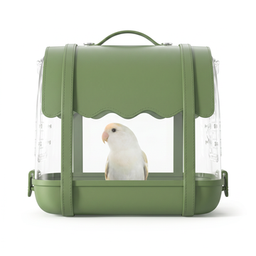 bird carrier backpack with shade cover for parrots, cockatiels, and small birds