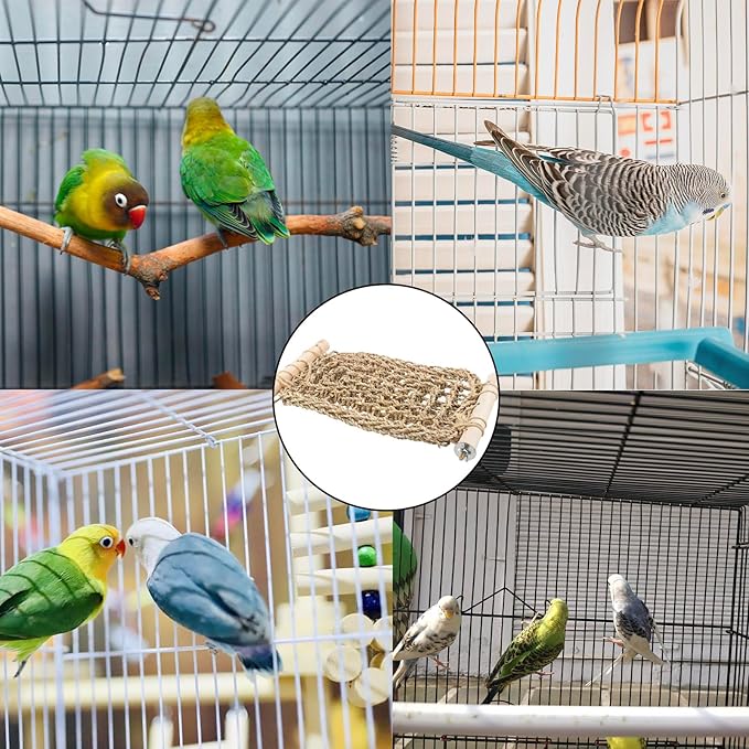 Bird Chew Ladder Toy Natural Seagrass for Conure Cockatiel and Budgie