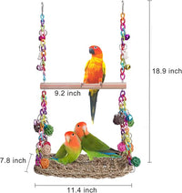 bird climbing hanging platform toy for budgies and cockatiels