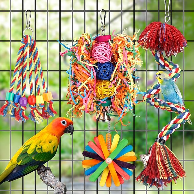 Bird Climbing Rope Perch Hanging Toy for Small Birds