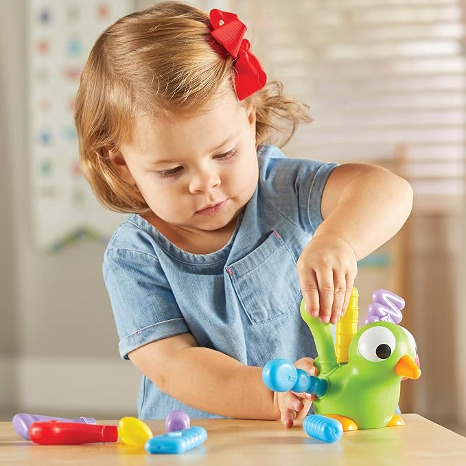 Colorful bird learning toy for sorting counting and color recognition