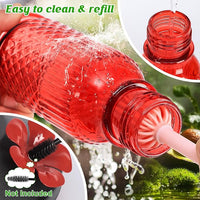 Easy refill design on glass bird feeder