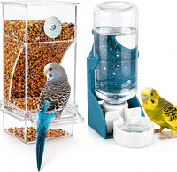 Transparent acrylic bird food dispenser for small birds