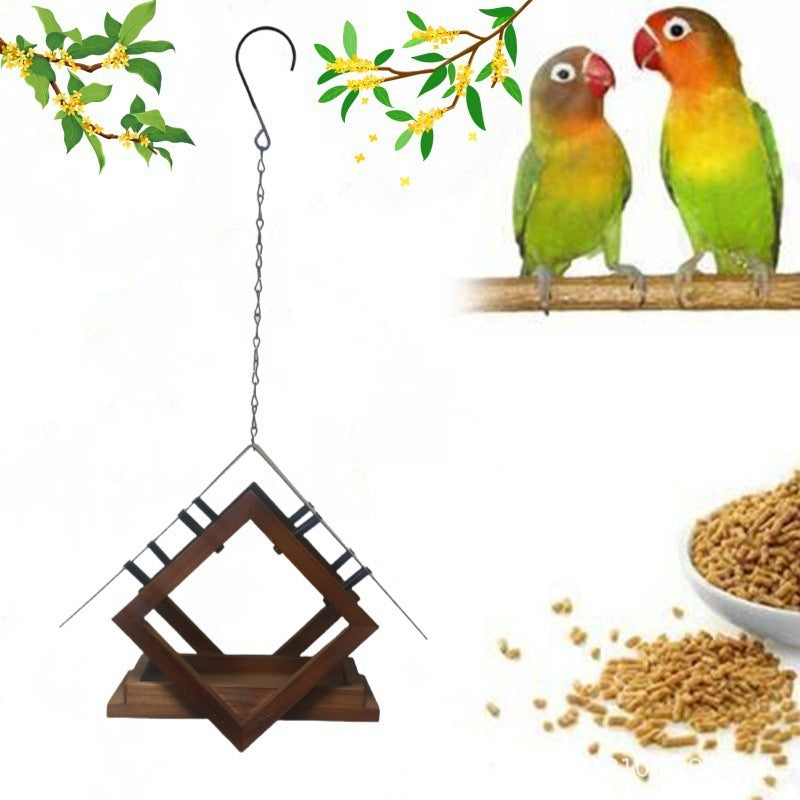 Hanging design of outdoor bird feeder