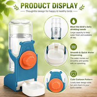 No-mess bird feeding station with food and water compartments