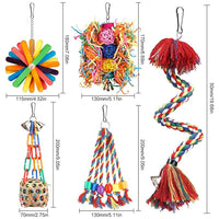 Small Bird Climbing Hammock with Grass Mat and Colorful Accessories