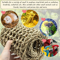 Natural Bird Hammock Seagrass Mat for Parakeets and Budgies