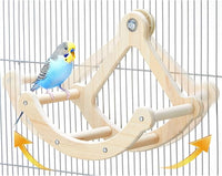 Bird Puzzle Enrichment Toy Wooden Interactive Perch for Small Birds