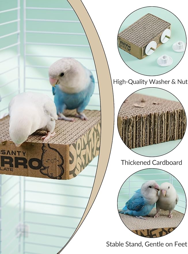 Bird Stress Relief Toy Paper Platform for Small Birds