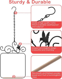 Bird Swing Perch Metal Frame with Wooden Dowel for Garden