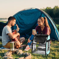 Bird travel bag with removable base tray