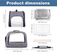 Bird travel enclosure with top carrying handle