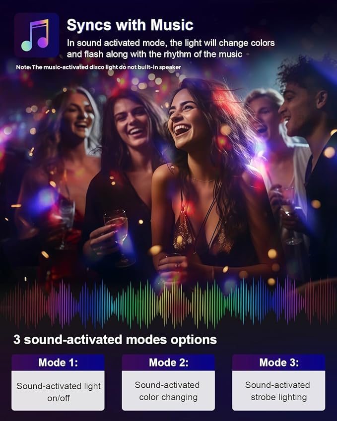Disco light set for birthday party and festive celebration
